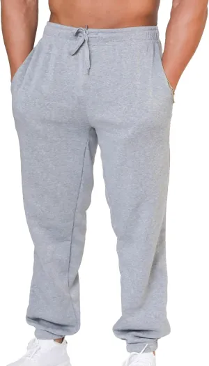 UNIQUE STYLES ASFOOR Elastic Bottom Baggy Sweatpants for Men, Workout Fleece Sweat Pants with Pockets