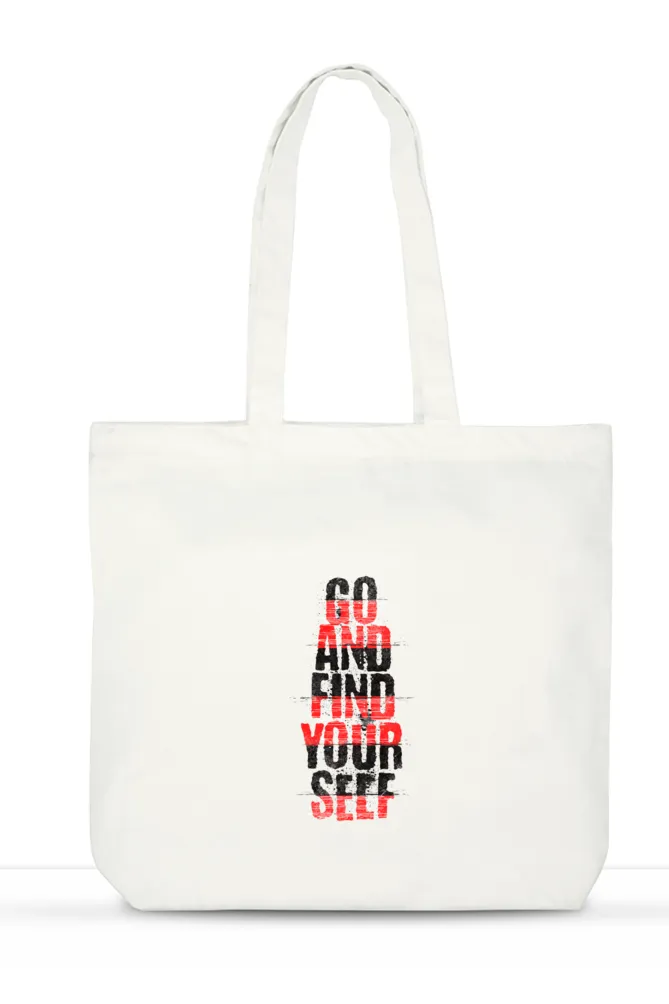 Unisex Everyday Large Tote Bag – Go and Find Yourself