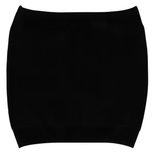 Unisex Warm Soft Cashmere Waist Warmer Wool Warming Belt Elastic Lower Waist Support (XXL Size   Black)