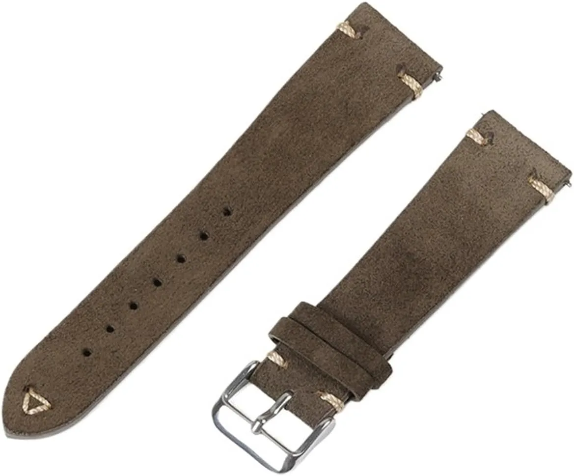 Unisex Watch Strap 20mm 22mm Quick Release Replacement Wristband Handmade Genuine Leather Watch Strap