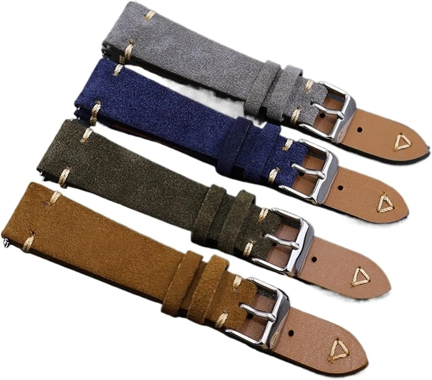 Unisex Watch Strap 20mm 22mm Quick Release Replacement Wristband Handmade Genuine Leather Watch Strap