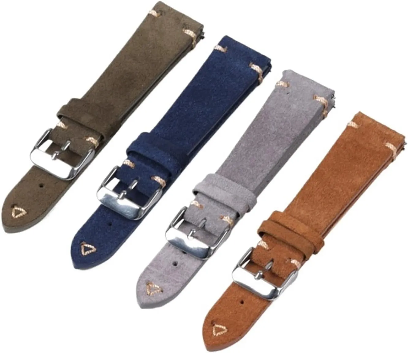 Unisex Watch Strap 20mm 22mm Quick Release Replacement Wristband Handmade Genuine Leather Watch Strap