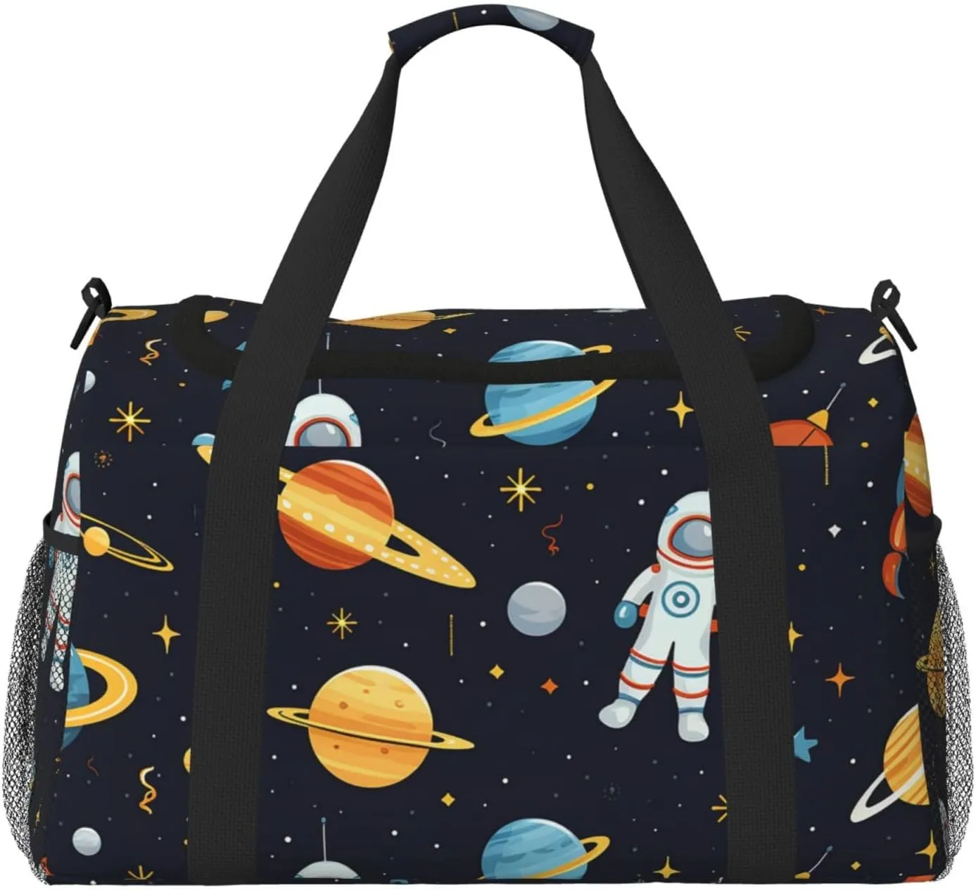 Universe Space Astronaut Planets Travel Duffel Bag Tote Bag Sports Gym Bag For Women And Men