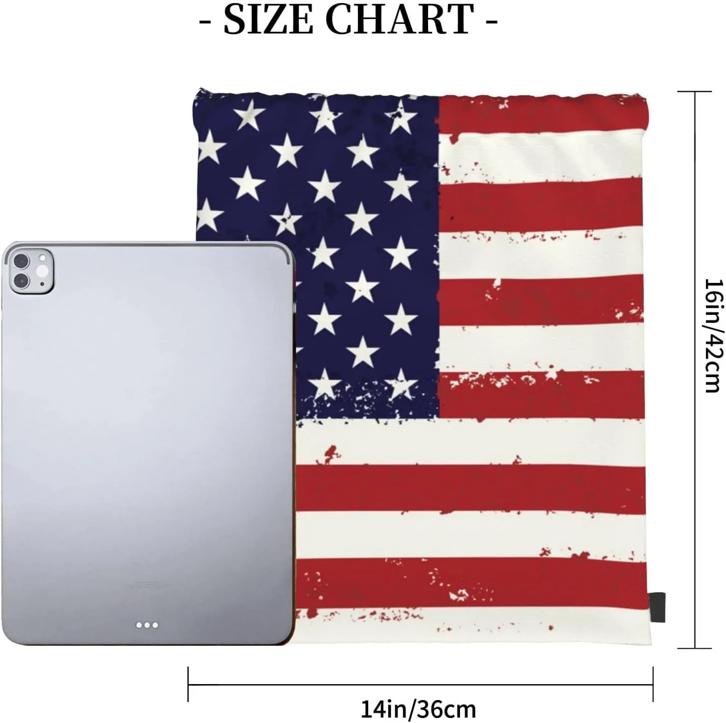 Usa Flag Unisex Drawstring Backpack Bag Sport Gym Dance Travel Sackpack