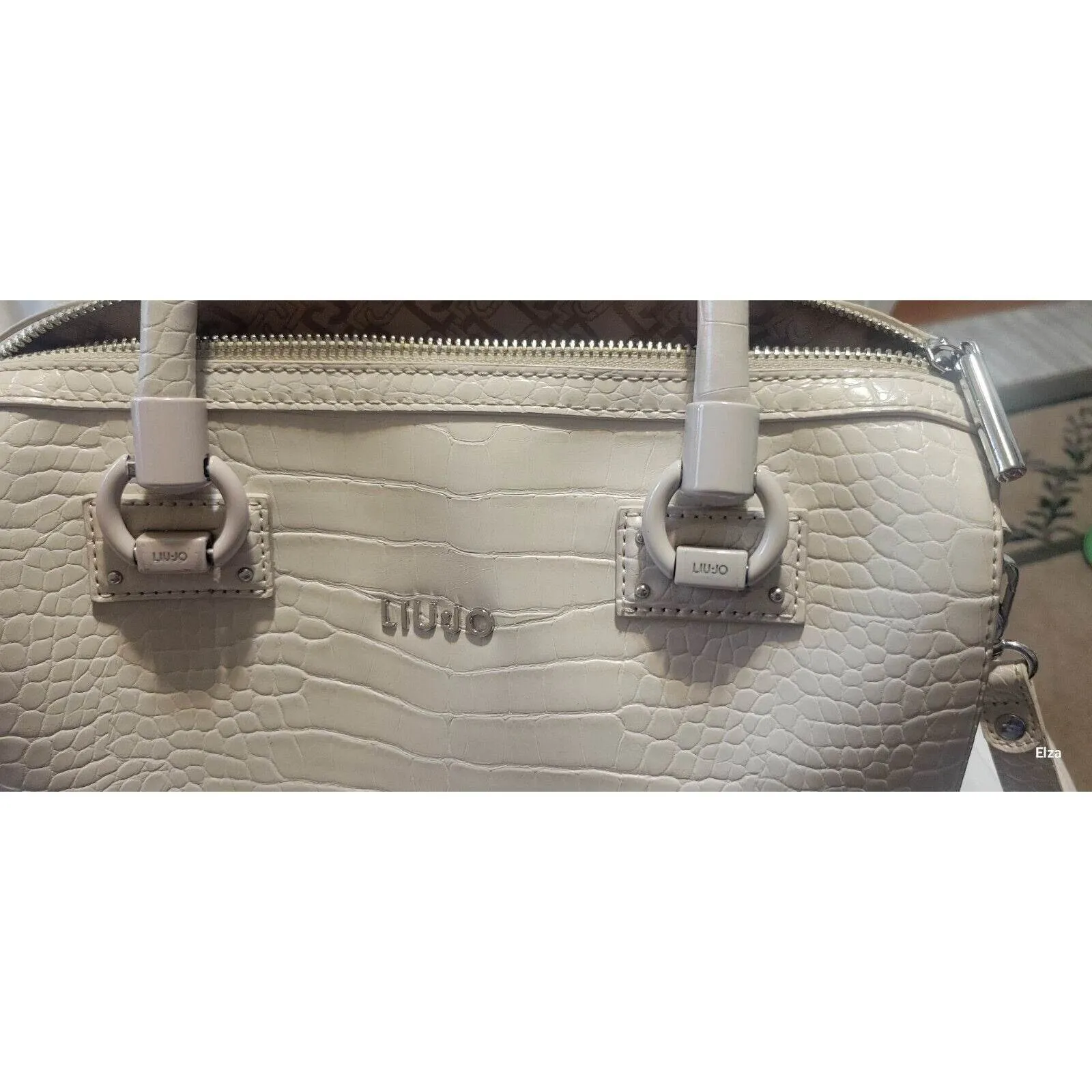 (Used) Liu Jo Satchel Women Handbag Double Handle PVC in Coffee Milk