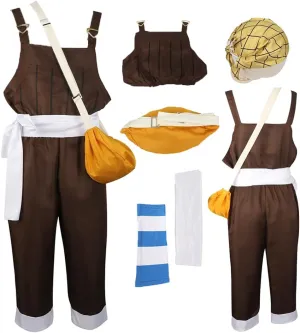 Usopp Cosplay Costume Usopp Costume Uniform Outfit Full Set Halloween