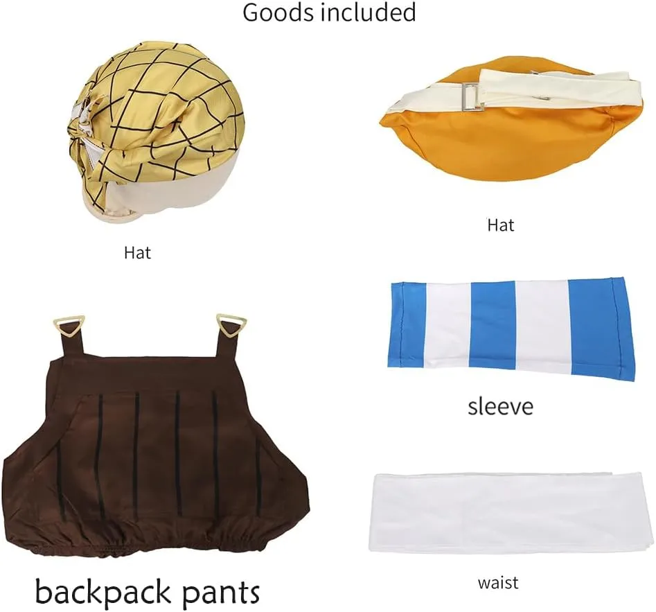 Usopp Cosplay Costume Usopp Costume Uniform Outfit Full Set Halloween