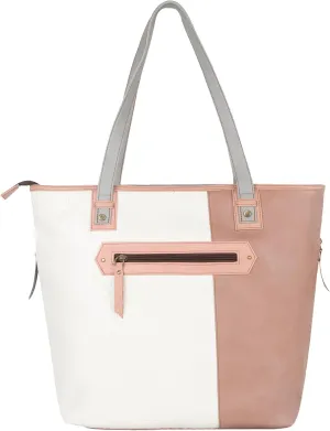 Vaan & Co. Vegan Leather Evelyn Shoulder Tote Bag, 17x13x3 Inches, Main Compartment with Organizer, Exterior Pocket, 1.06 lbs