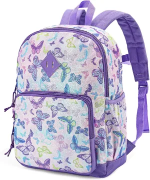 VASCHY Toddler Backpacks Girls, Kids' Cute Water Resistant Giltter Butterfly Daycare Bags for Preschool Kindergarten,Rucksack Schoolbag Bookbag for Children Butterfly