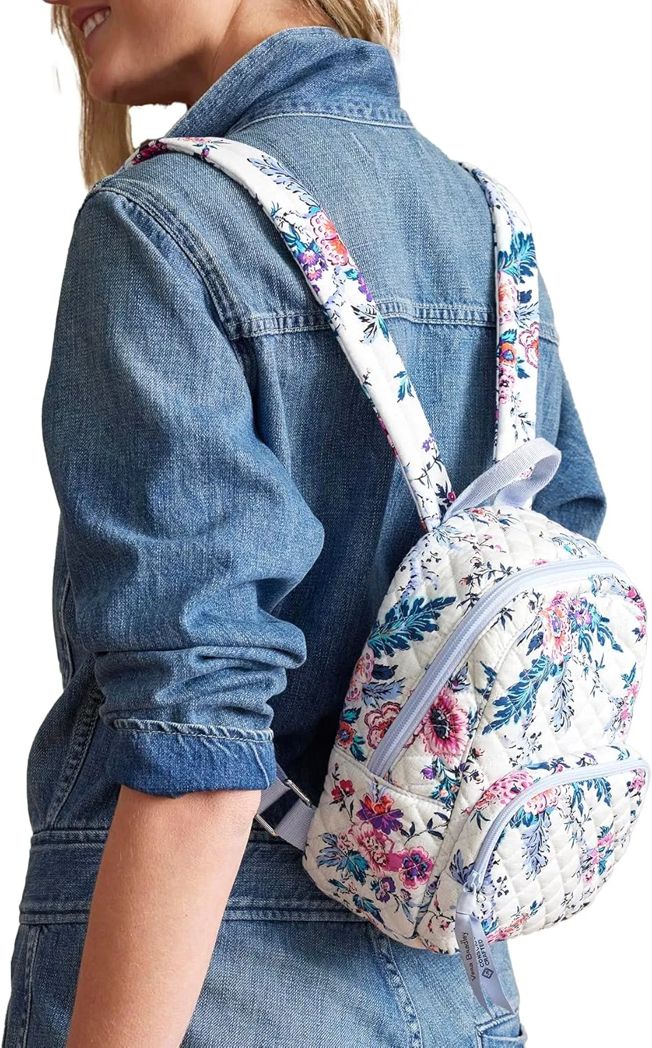Vera Bradley Cotton Mini Backpack Purse, Magnifique Floral