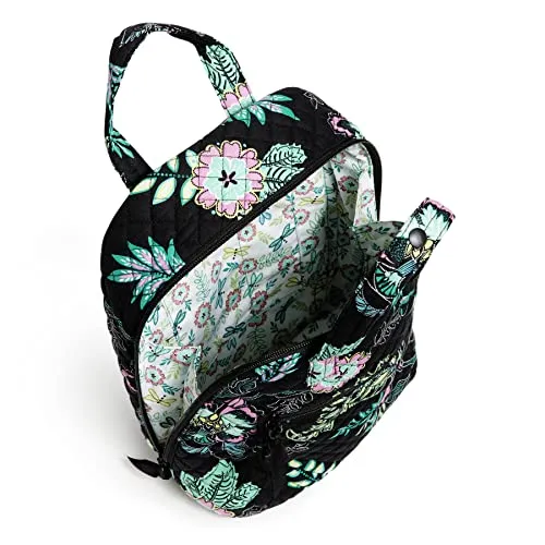 Vera Bradley Women's Cotton Mini Totepack Backpack, Island Garden - Recycled Cotton, One Size