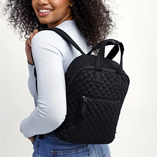 Vera Bradley Women's Cotton Mini Totepack Backpack, Island Garden - Recycled Cotton, One Size