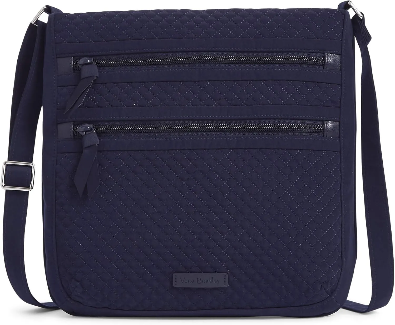 Vera Bradley Women's Microfiber Triple Zip Hipster Crossbody Purse