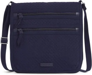 Vera Bradley Women's Microfiber Triple Zip Hipster Crossbody Purse