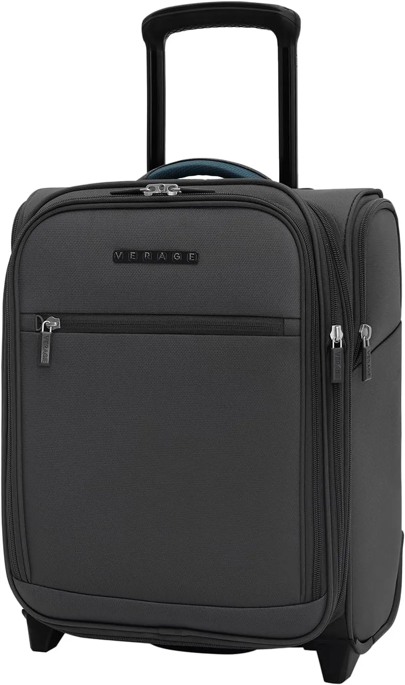 Verage Carry On Underseat Luggage with 2 Wheels & USB Port, 16 Inch Wheeled Spinner Bag Carry-on Luggages for Airlines, Lightweight Suitcase Men Women, Pilots and Crew(16-Inch Rolling Underseat Pro)