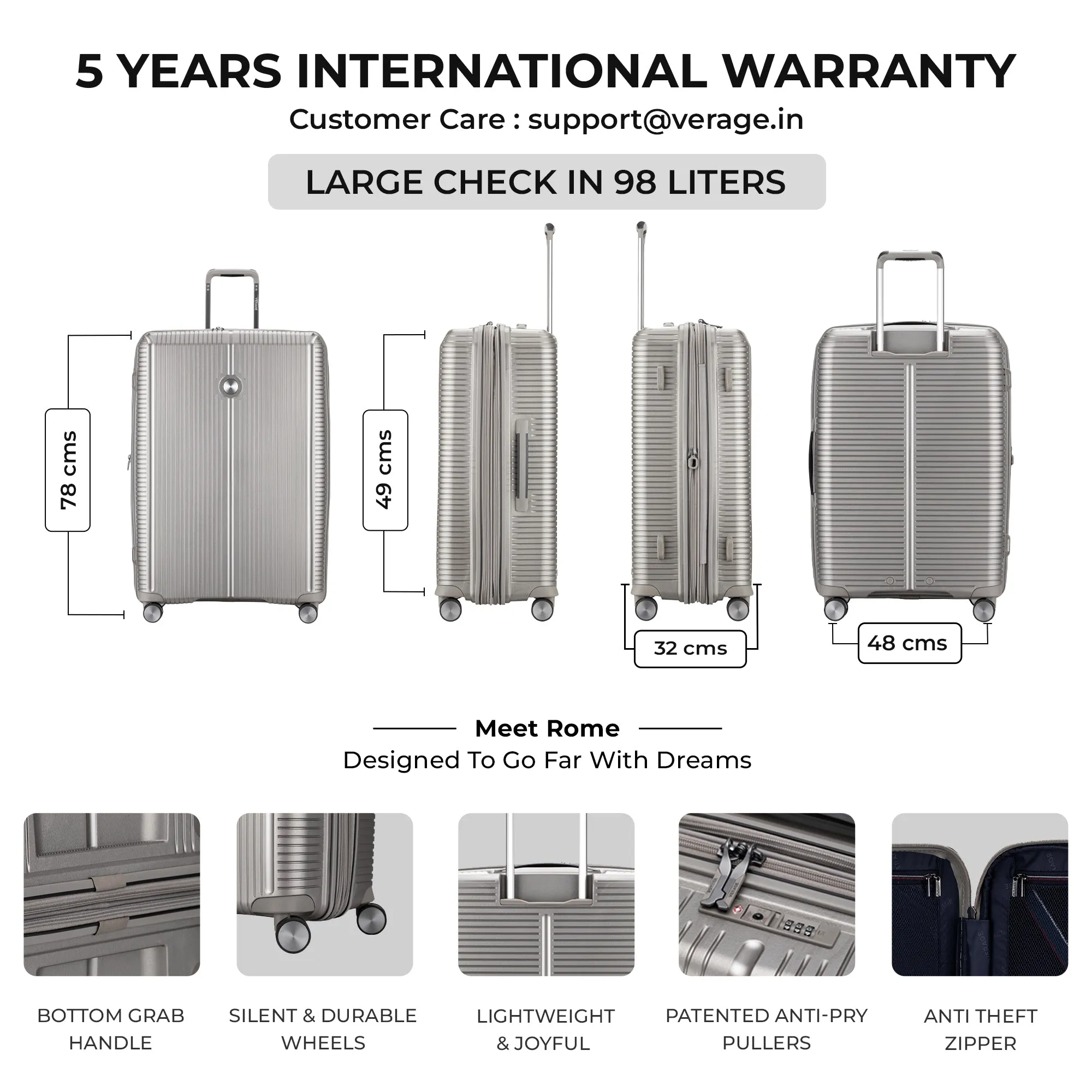 VERAGE Luxe Rome - Large Check-In