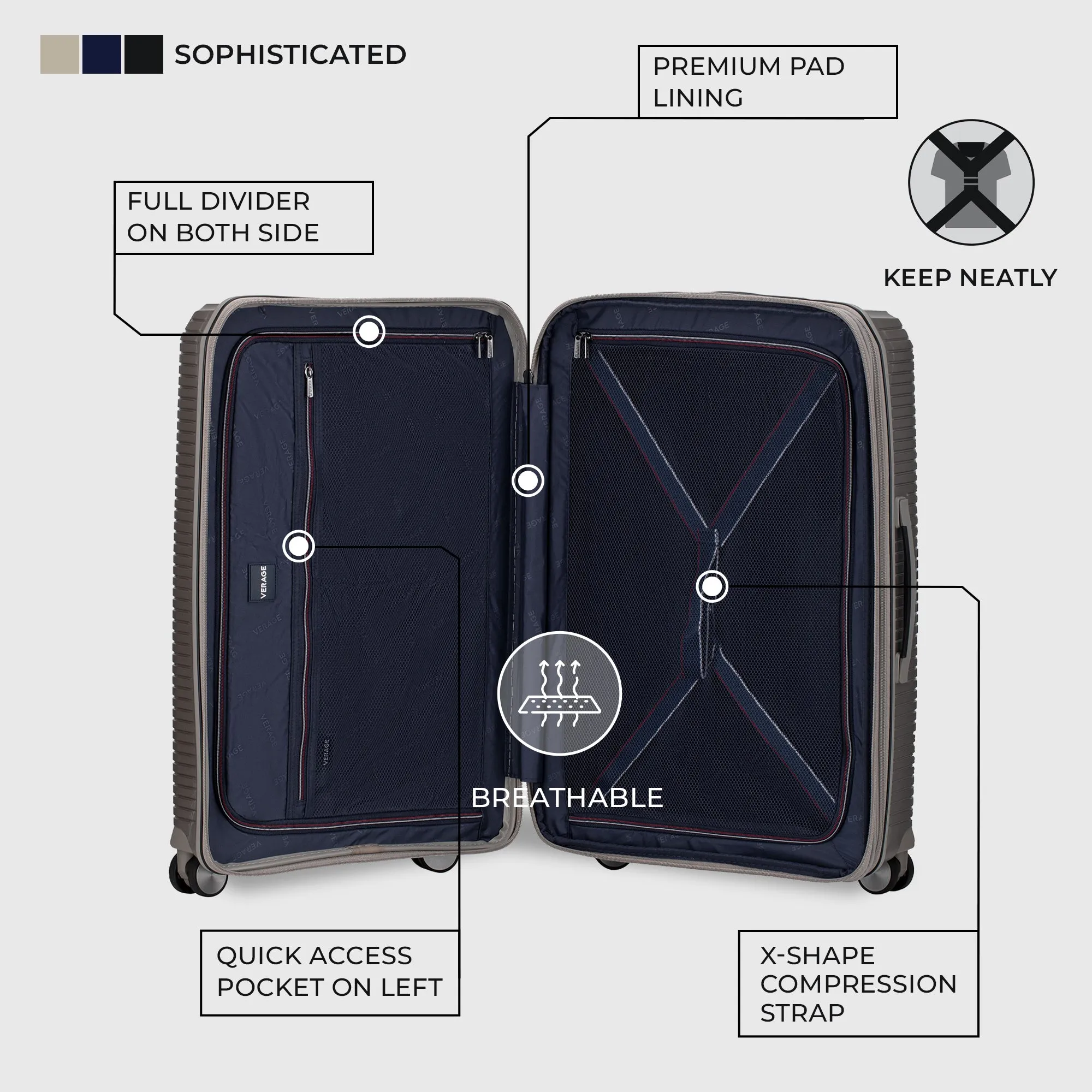 VERAGE Luxe Rome - Large Check-In