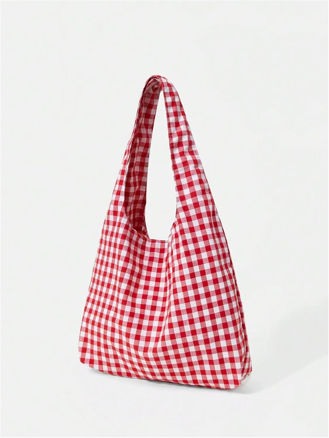 Verdusa Women's Plaid Shoulder Tote Bag Large Capacity Work Travel Shopping Bag