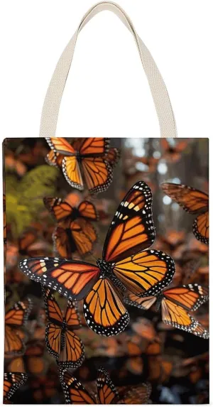 Versatile Tote Bag, Monarch Butterflies Print All-purpose Tote Bag Canvas Tote Bag Fashion Canvas Bag Multipurpose Canvas Bag