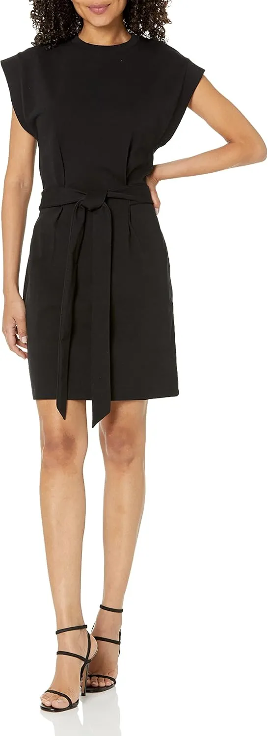 Vince Women's Short Sleeve Tie Waist Dress