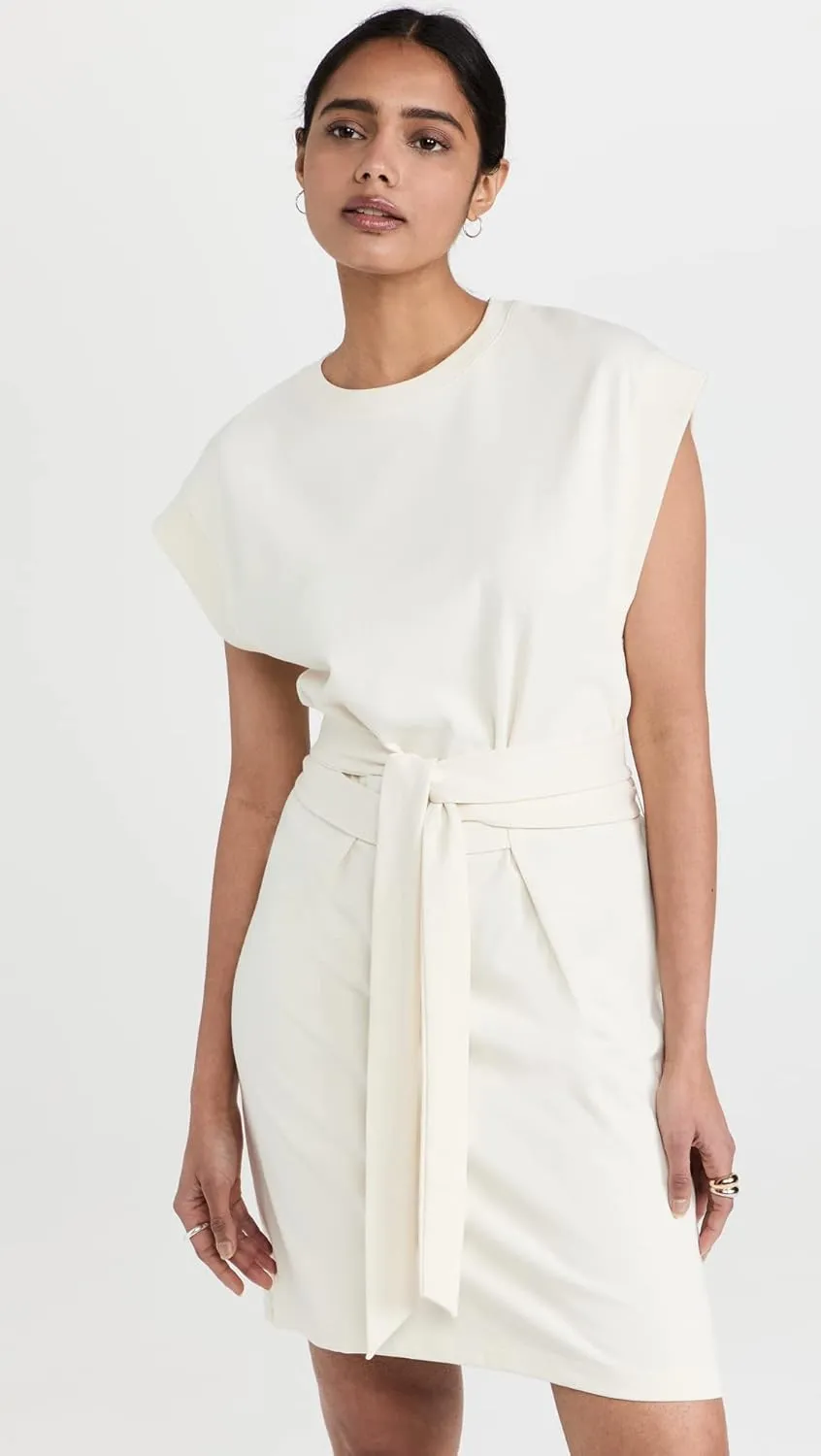 Vince Women's Short Sleeve Tie Waist Dress