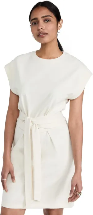 Vince Women's Short Sleeve Tie Waist Dress