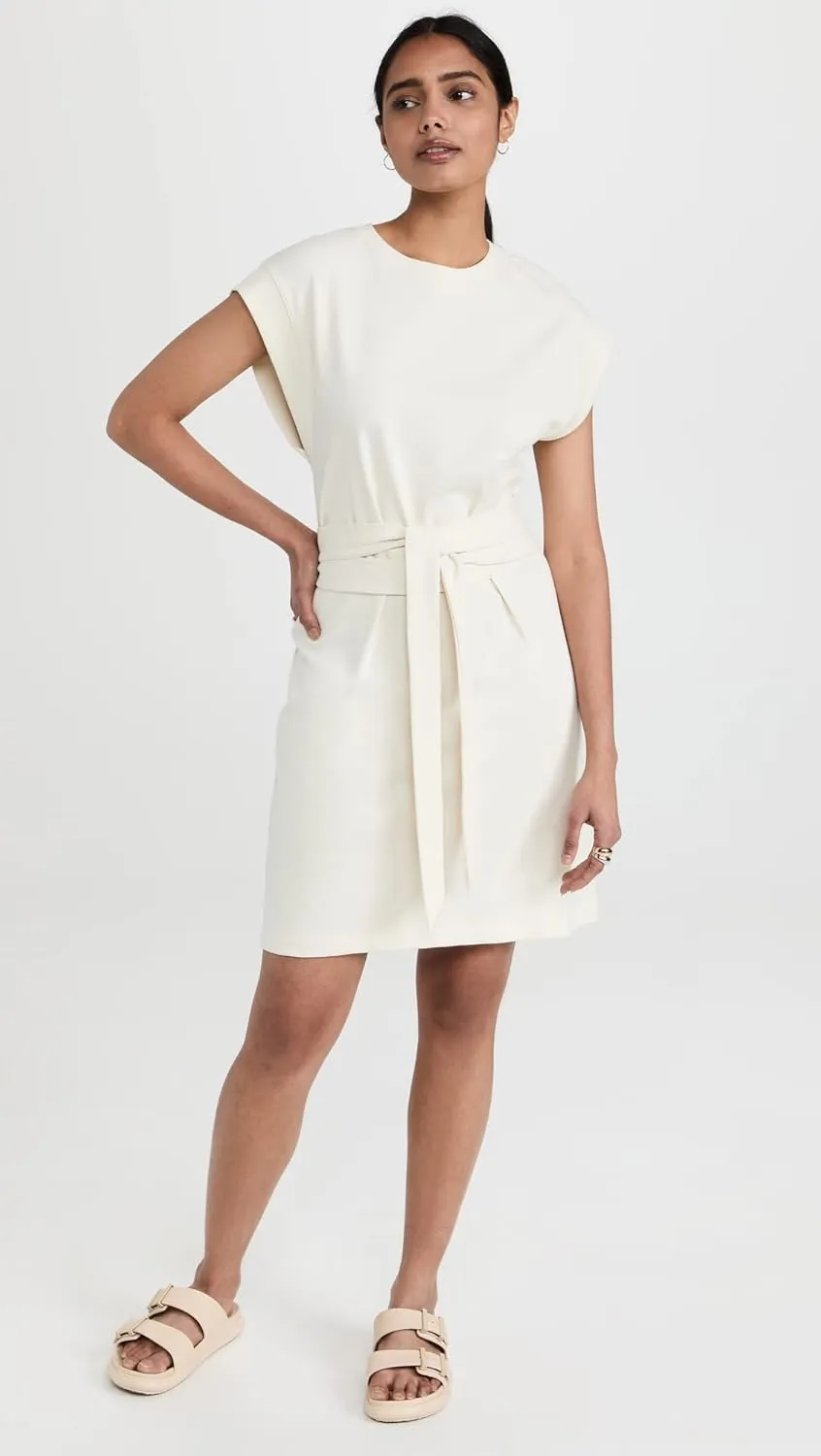 Vince Women's Short Sleeve Tie Waist Dress