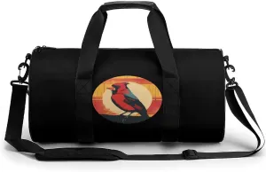Vintage Northern Cardinal Bird Lightweight Gym Bag for Men Women Travel Duffel Bag Sports Workout Bag with Adjustable Strap