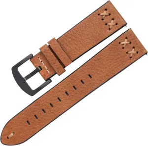 Vintage Watch Band Handmade Stitching Leather Watch Straps 20mm 22mm With Stainless Steel Buckle Women Men