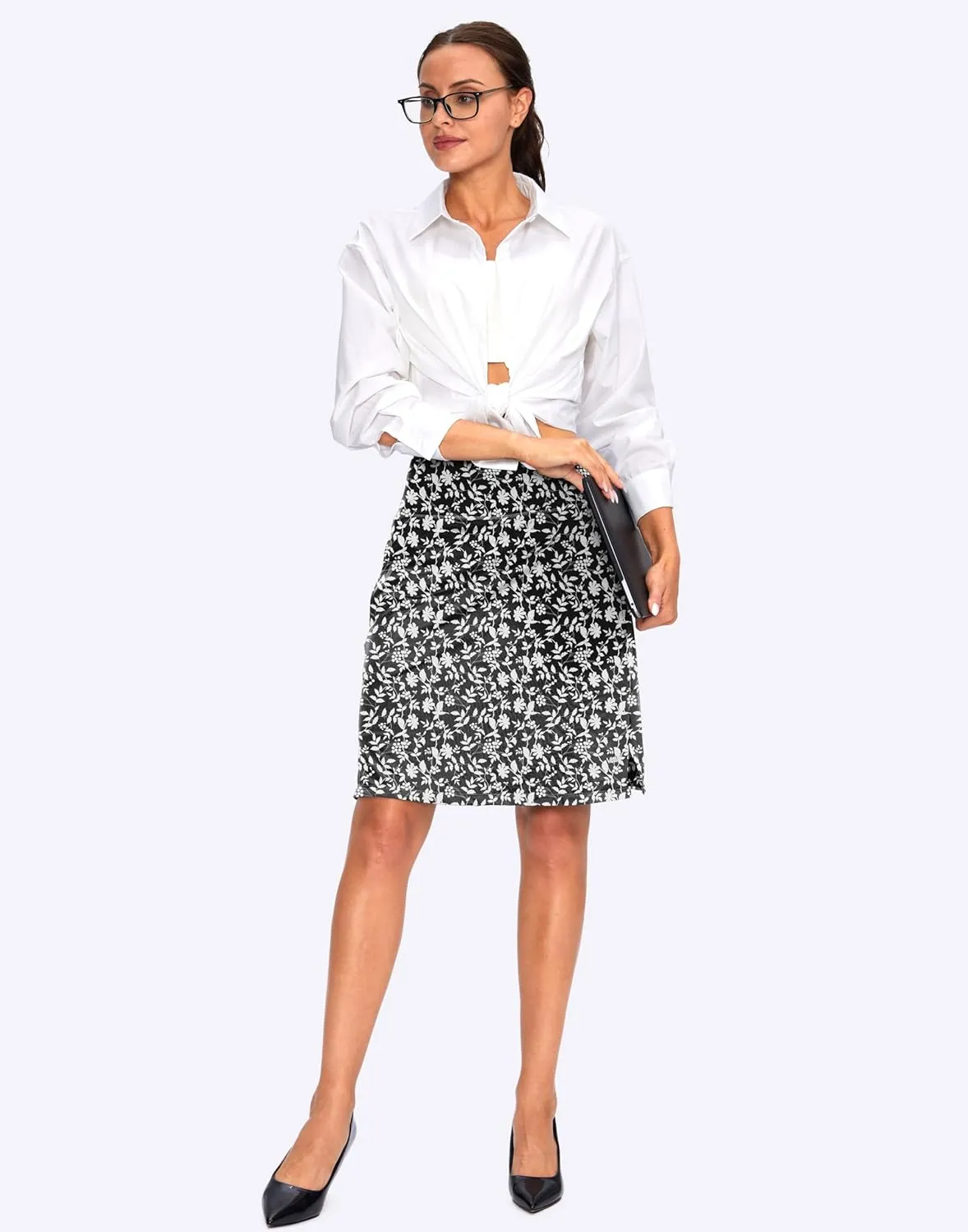 Viodia Women's 20" Knee Length Skorts Skirts UPF50  Athletic Tennis Golf Skirt for Women Casual Summer Skirts