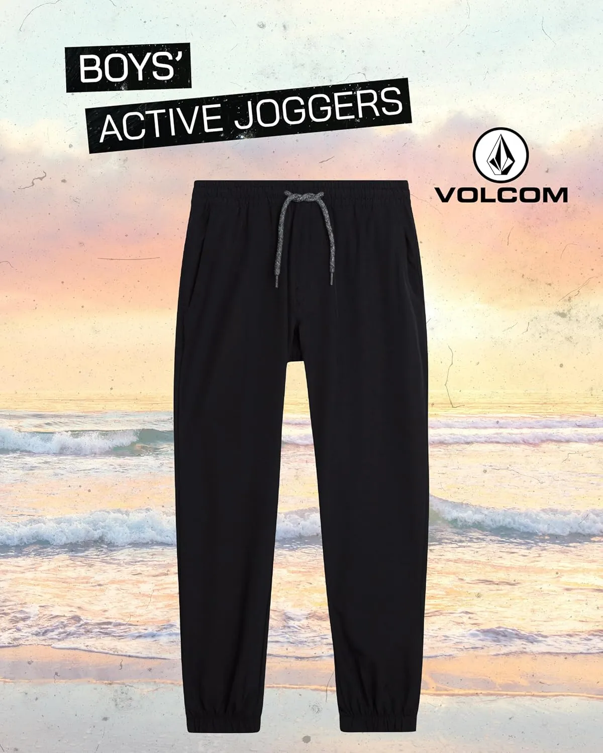 Volcom Boys' Jogger Pants - 4-Way Stretch Poly Elastane Hybrid Jogger Sweatpants - Durable Athletic Pants for Boys (8-20)