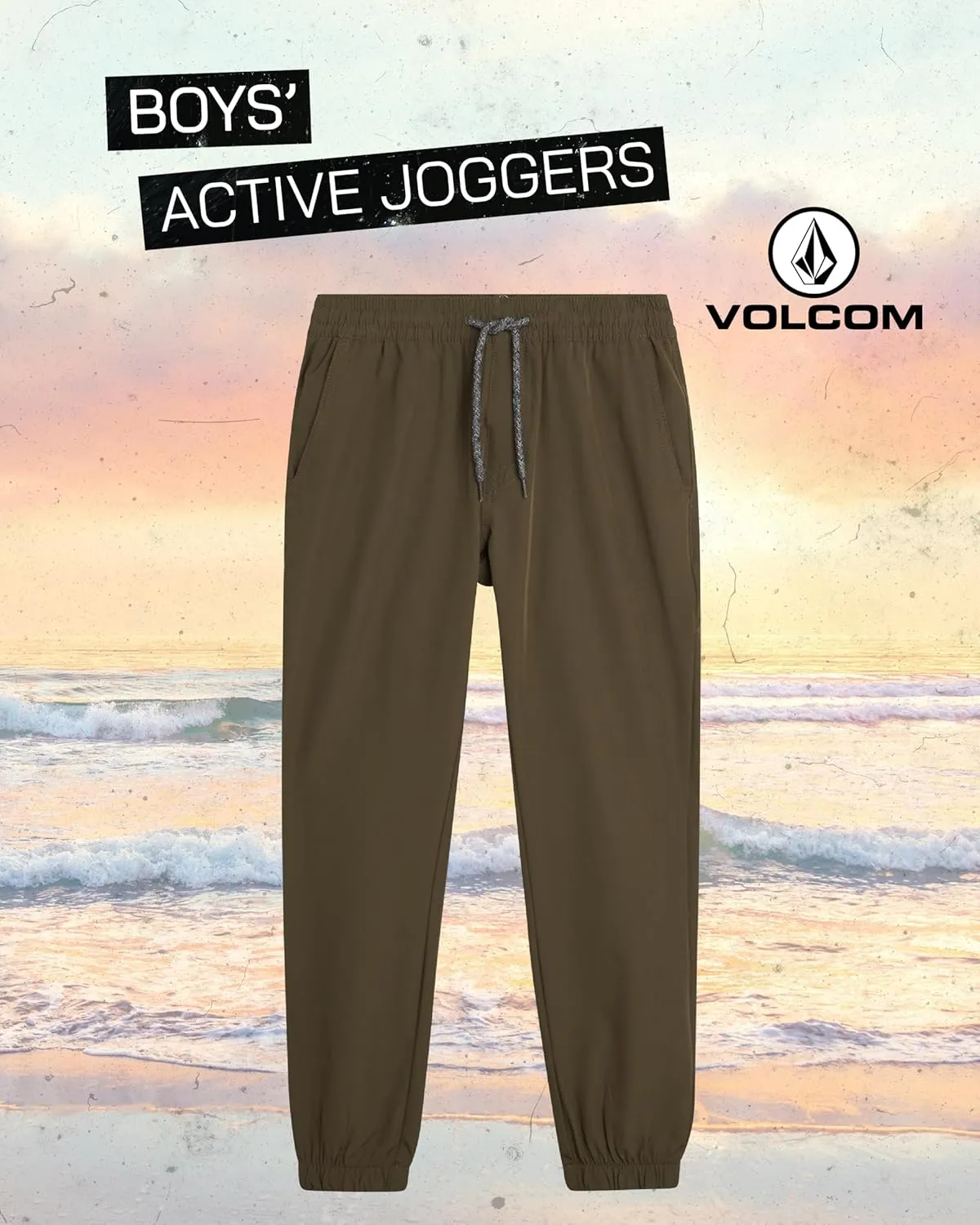 Volcom Boys' Jogger Pants - 4-Way Stretch Poly Elastane Hybrid Jogger Sweatpants - Durable Athletic Pants for Boys (8-20)