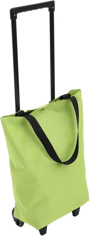 VOSAREA Foldable Shopping Cart with Wheels and Grocery Bag - Rolling Tote for Food Shopping - Travel and Stair Climbing Convenient and Easy to Use