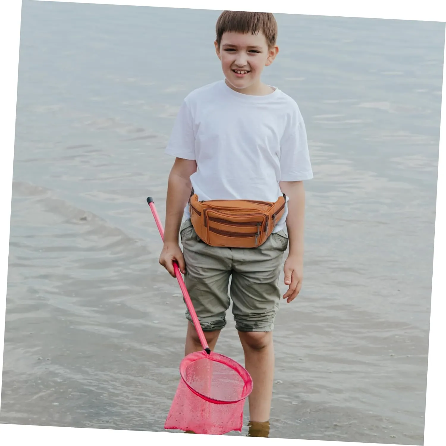 Waist Bag for Men Fashionable Leather Chest Bag for Daily Use Travel Sports Zipped Pocket