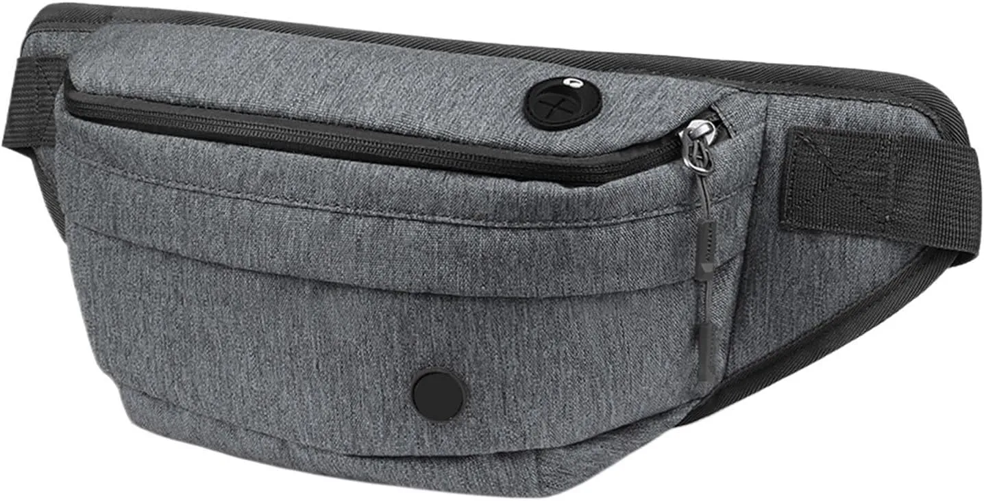 Waist Bag Men Women resist Large Hiking Belt Bags Shoulder Crossbody Running Walking(Dark Gray)