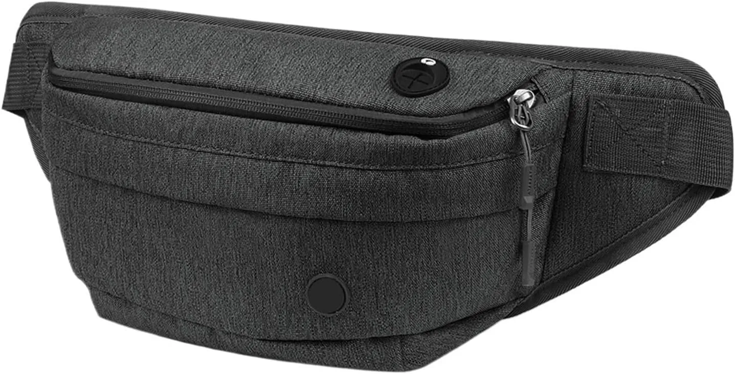Waist Bag Men Women resist Large Hiking Belt Bags Shoulder Crossbody Running Walking(Dark Gray)