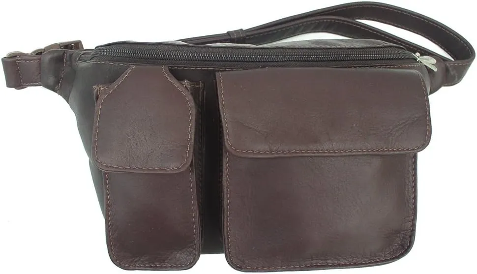 Waist Bag with Phone Pocket, Chocolate, One Size