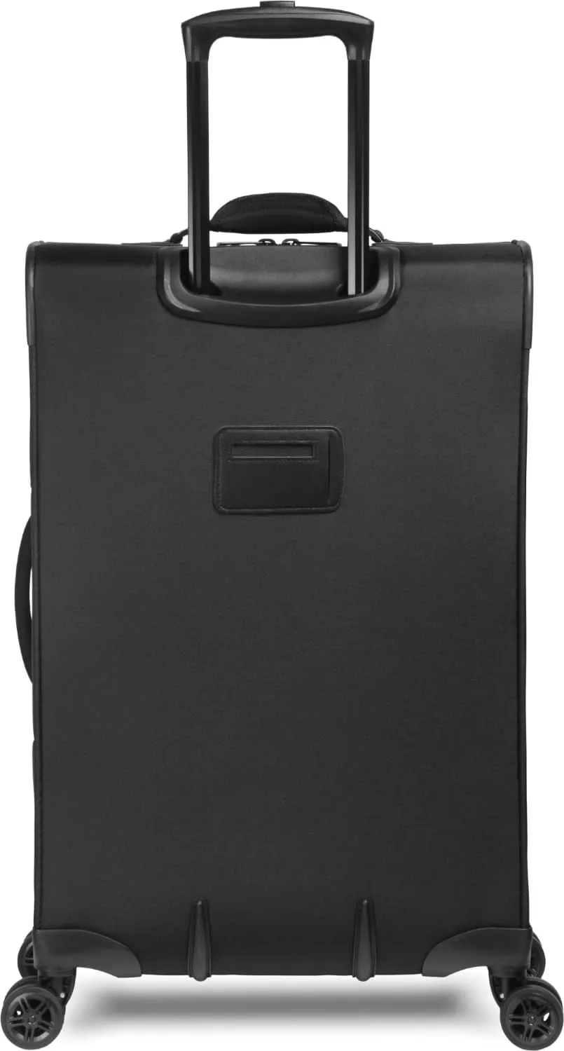 WallyBags Solutions Expandable Spinner with Removable Garment Bag, Black, 25-Inch