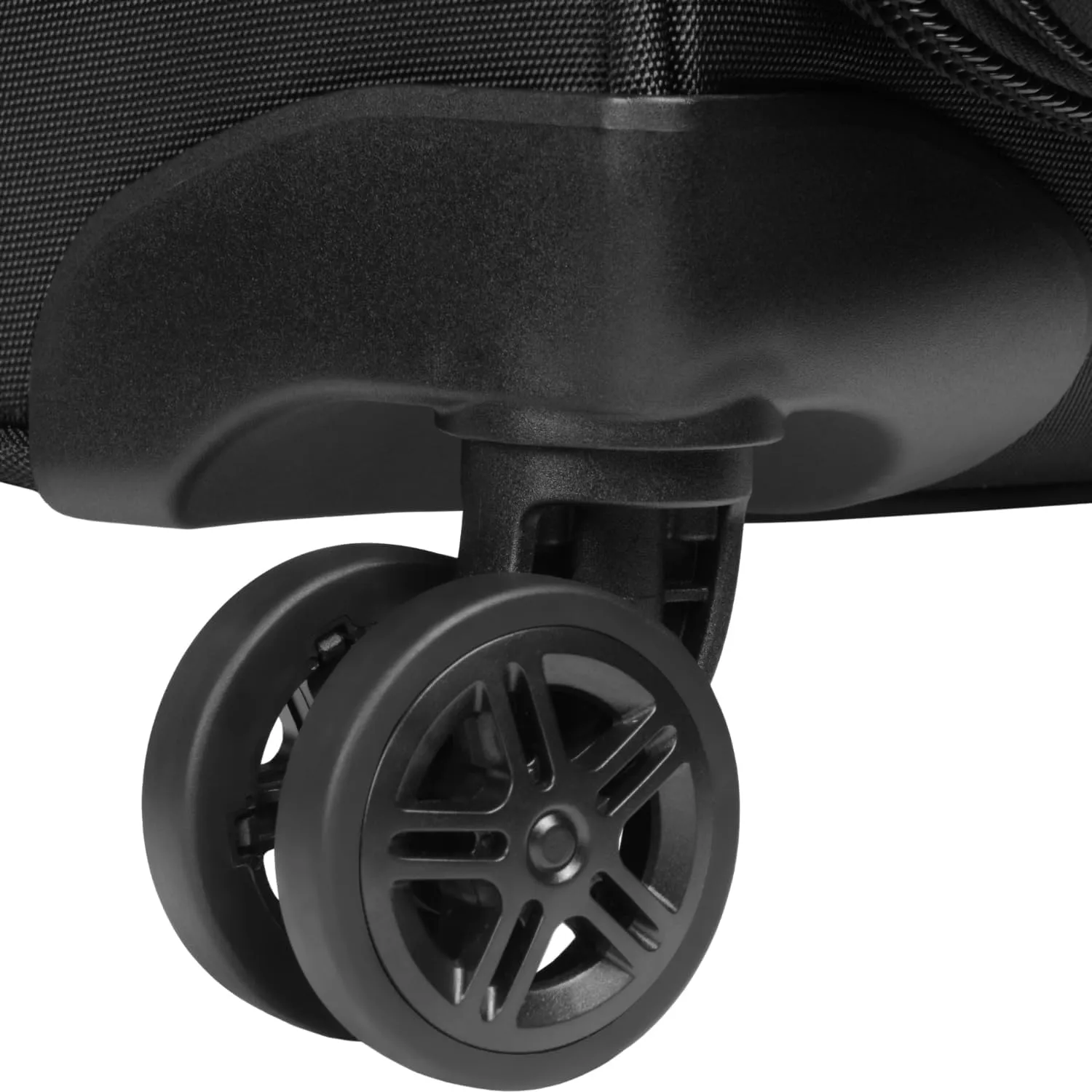 WallyBags Solutions Expandable Spinner with Removable Garment Bag, Black, 25-Inch