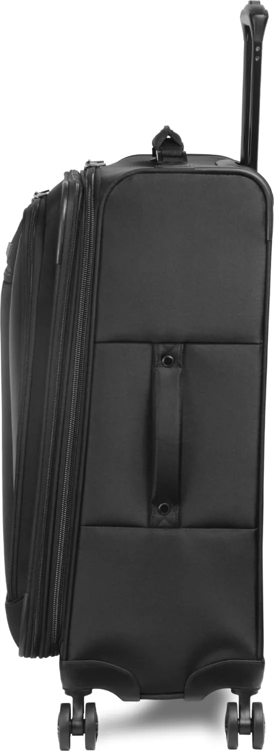 WallyBags Solutions Expandable Spinner with Removable Garment Bag, Black, 25-Inch