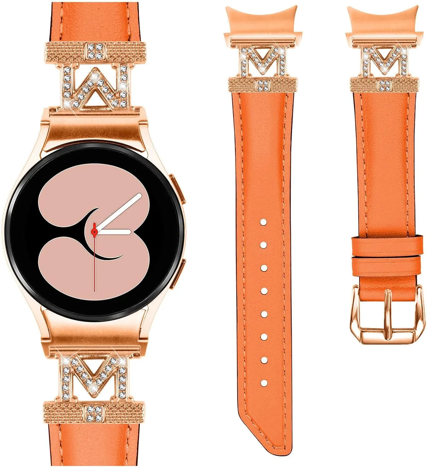 Watch straps Compatible With Galaxy watch 5 40 mm 44mm,Adjustable Genuine Leather Wrist Strap for Galaxy Watch 4 Classic 42mm 46mm/Watch 5 Pro 45mm