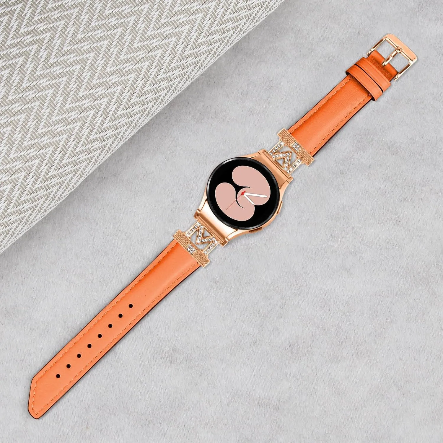 Watch straps Compatible With Galaxy watch 5 40 mm 44mm,Adjustable Genuine Leather Wrist Strap for Galaxy Watch 4 Classic 42mm 46mm/Watch 5 Pro 45mm