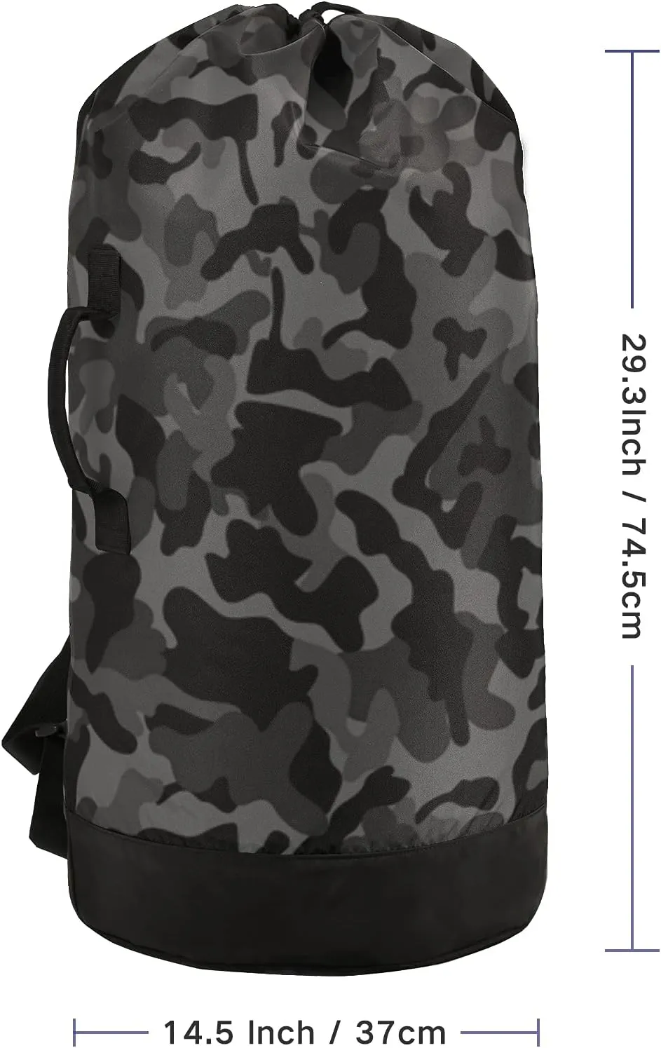 Watercolor Camouflage Laundry Backback Large Heavy Duty Laundry Bag for College Students Laundry bag with Shoulder Straps Dirty Clothes Organizer for Traveling Waterproof
