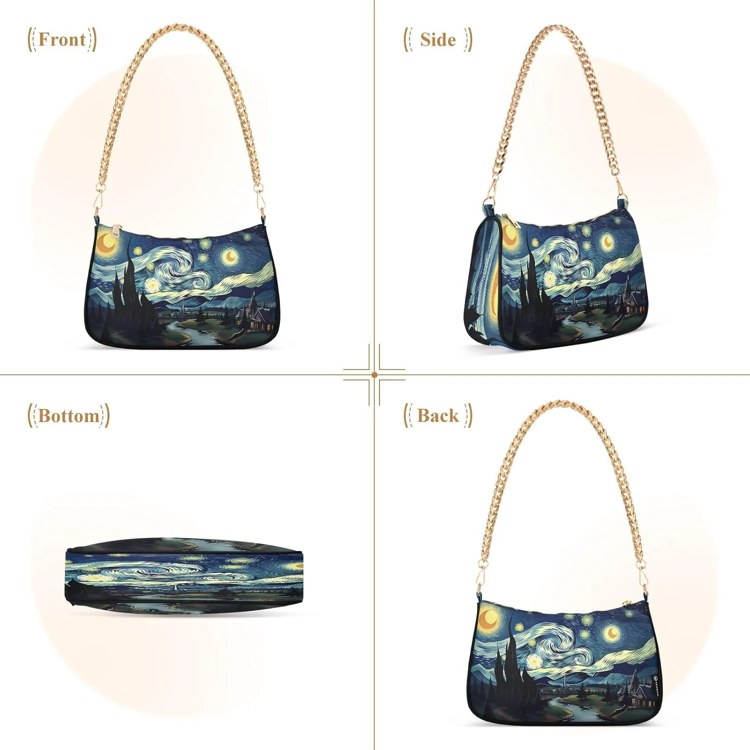 Watercolor Cat with Many Cats Women's Small Purse, Womens Shoulder Bags Crossbody