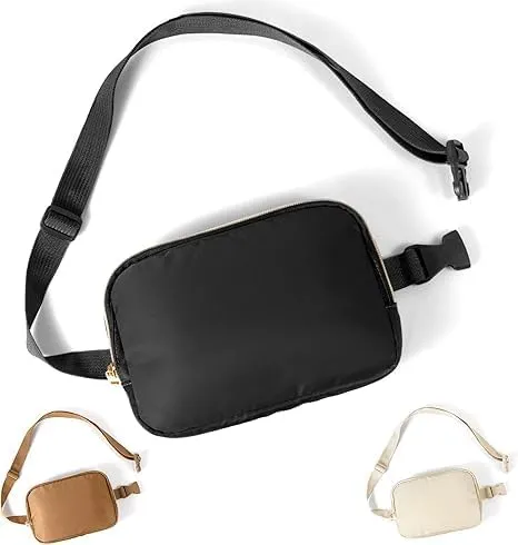 Waterproof Anti-Theft Fanny Pack for Men & Women, Adjustable Nylon Waist Bag for Travel, Outdoor, Gym - Lightweight Crossbody Belt Bag with Multiple Pockets