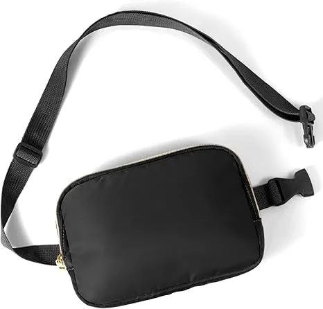 Waterproof Anti-Theft Fanny Pack for Men & Women, Adjustable Nylon Waist Bag for Travel, Outdoor, Gym - Lightweight Crossbody Belt Bag with Multiple Pockets