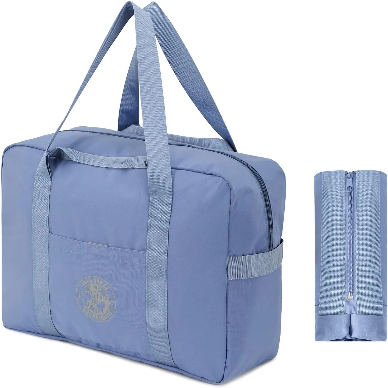 Weekender Bags for Women, Travel Duffel Bags, Water Resistant Personal Item/Carry Bag, Carry on Overnight Bag, Foldable Gym Bag for Travelling, Sports (Blue)