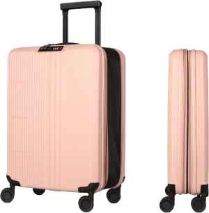 WESTEND 21 Inch Collapsible Carry On Luggage with Spinner Wheels, TSA Lock – Rolling Carry-On Including 7 Packing Cubes