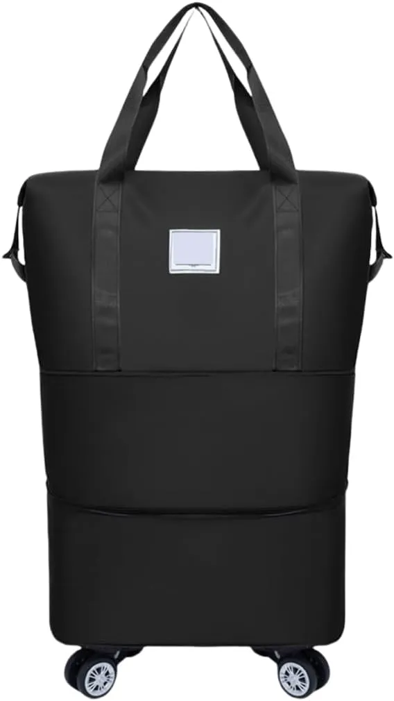 Wheeled Luggage Bag Expandable and Foldable Dry Wet Separation Water Travel Rolling Duffle Bag