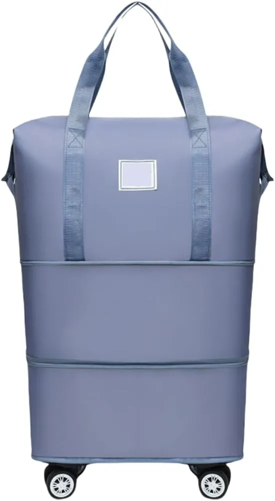 Wheeled Luggage Bag Expandable and Foldable Dry Wet Separation Water Travel Rolling Duffle Bag